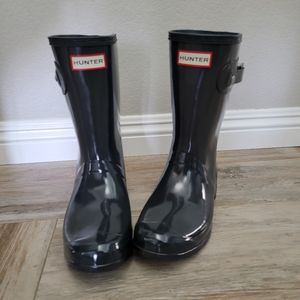 Hunter Navy Blue Rain Boots - Never Worn